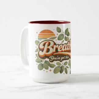 Atme, Du Schaffst Das Retro-Natur-Design Zweifarbige Tasse