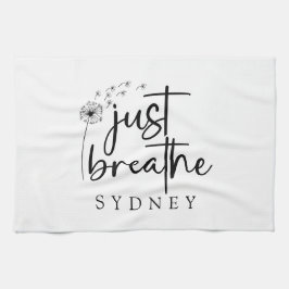 Atme einfach den Dandelion-Individuelle Name Geschirrtuch