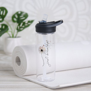 Atme einfach Löwenzahn im Wind Trinkflasche