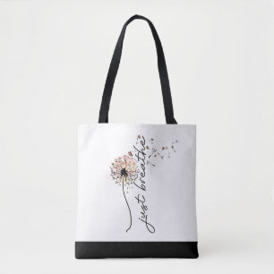 Atme einfach Löwenzahn Schmetterling Inspiration Y Tasche