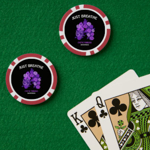 Atme einfach Mukoviszidose-Bewusstsein Pokerchips