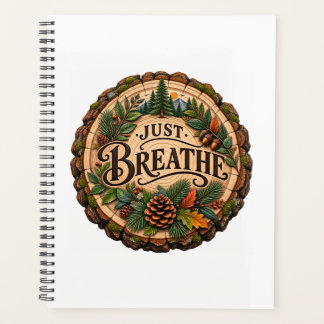 Atme einfach Rustikales Wald Hardcover Notizbuch Planer