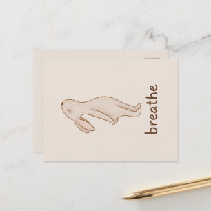 Atme-Häschen-Postkarte Postkarte