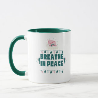 „Atme in Frieden“ Minimalistischer Zen-Becher Tasse