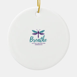 Atme Libelle Suizidprävention psychische Gesundhei Keramik Ornament