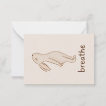 Atme Minimalistische Kaninchen Ermutigungskarte