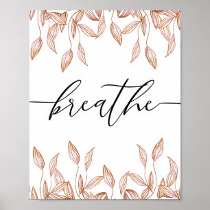 Atme Schriftbadzimmer-Wandposter Poster
