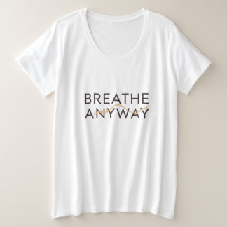 Atme trotzdem – Stressbewusstsein Minimal Gelb Große Größe T-Shirt