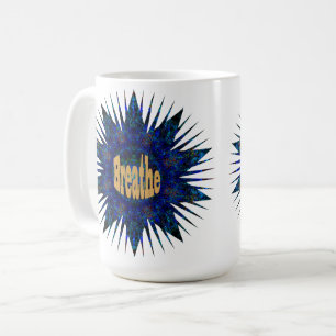 Atmen, auf Blue Boho Star Kaffeetasse