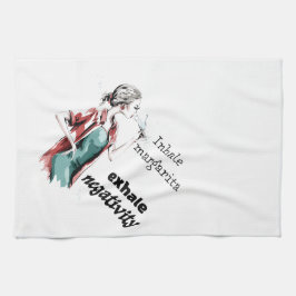 Atmen, Exhale Negativität Geschirrtuch