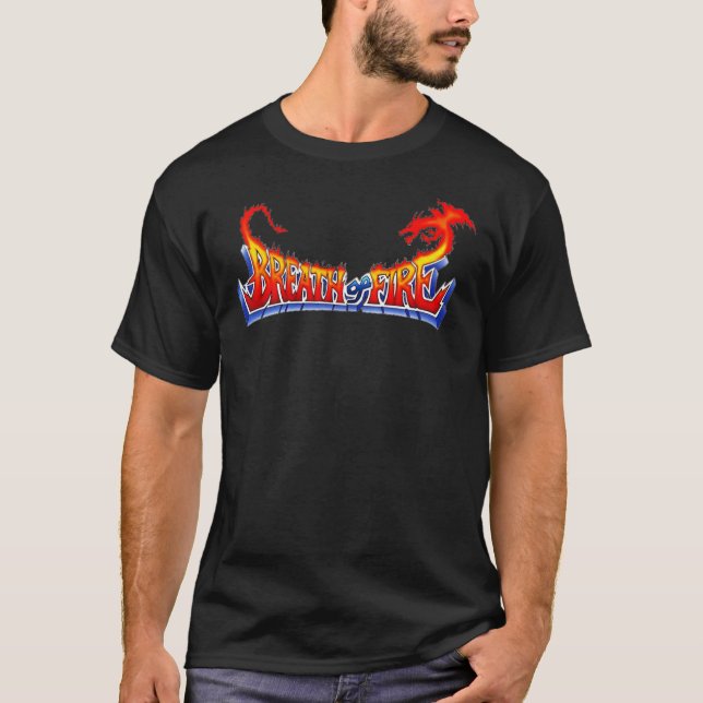 Atmen für den klassischen T - Shirt des Feuerlogos (Vorderseite)