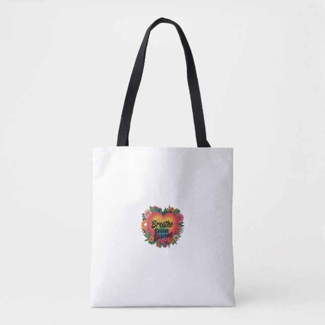 Atmen, glauben, Blossom Schultern Tasche (Vorderseite)