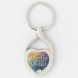 Atmen, glauben, empfangen - Twisted Heart Keychain Schlüsselanhänger