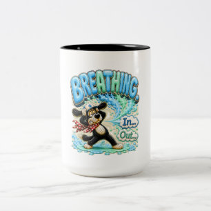 Atmen Ich bin raus Lustiger Burnout Zweifarbige Tasse