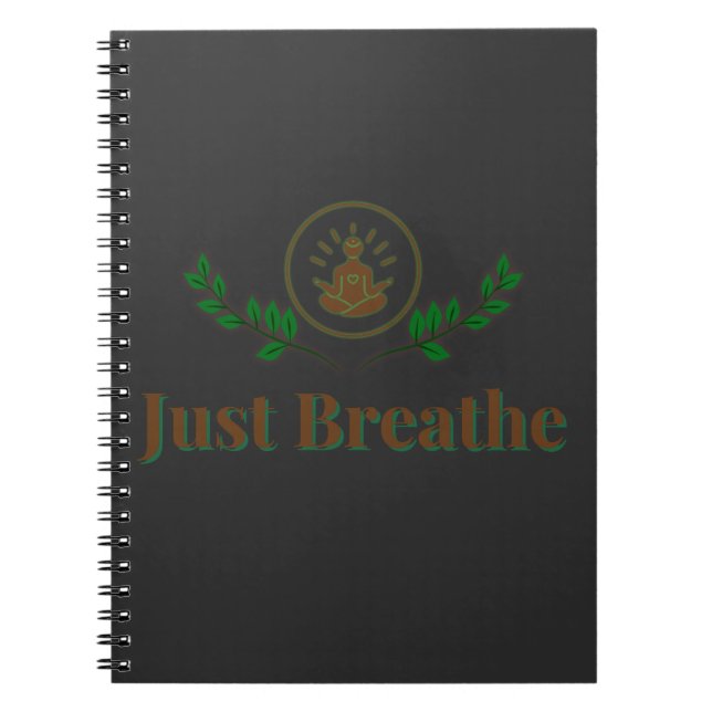Atmen | Minimales Calming-Design für Mindfuln Notizblock (Vorderseite)