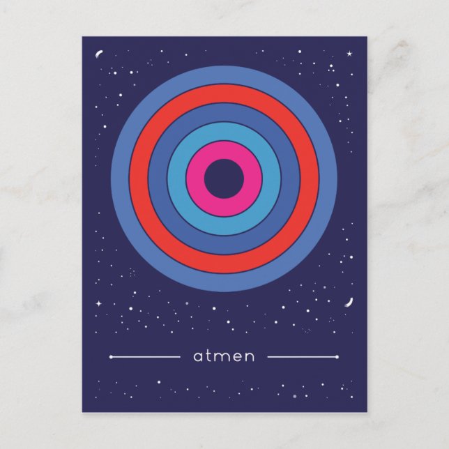 Atmen Postkarte (Vorderseite)