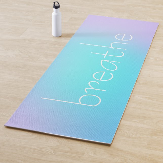 Atmen Sie Aqua und Lavender Gradient Yogamatte (Beispiel)