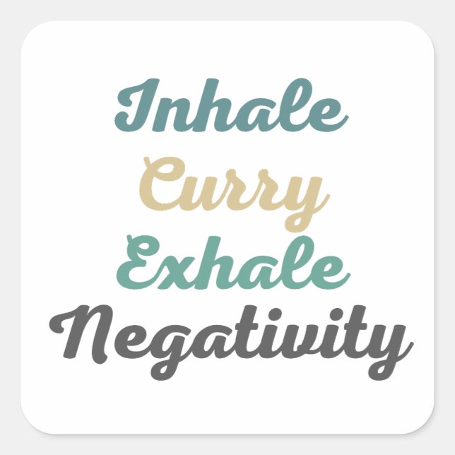 Atmen Sie Curry Exhale Negativity Stickers ein (Vorderseite)