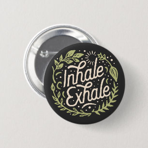 Atmen Sie die Exhale und beruhigen Sie Angstquoten Button