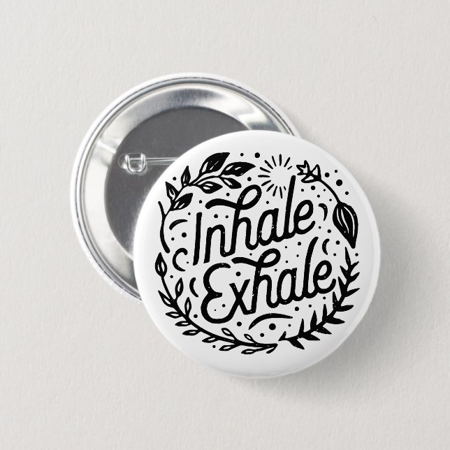 Atmen Sie die geistige Gesundheit der Haut ein Button (Vorne & Hinten)