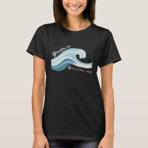 Atmen Sie die Luft aus und beruhigen Sie die Ozean T-Shirt