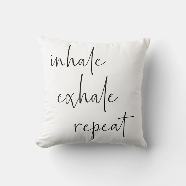 Atmen Sie die Minimalistische Atmung der Exhale Me Kissen (Vorderseite)