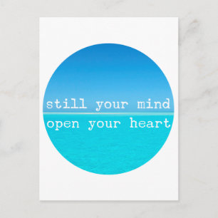 Atmen Sie ein extravagantes meditatives Zitat Postkarte