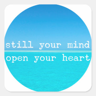 Atmen Sie ein extravagantes meditatives Zitat Quadratischer Aufkleber