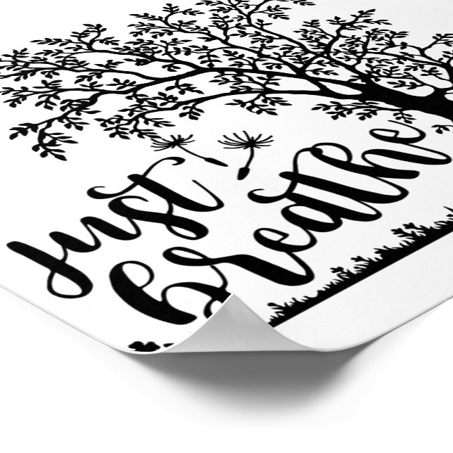 Atmen Sie einfach das Poster (Ecke)