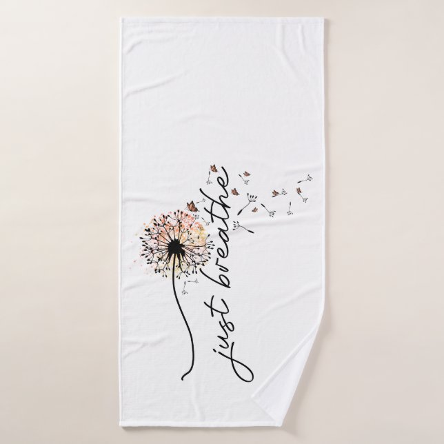 Atmen Sie einfach den Dandelion Butterfly Inspirat Badhandtuch Set (Badehandtuch)