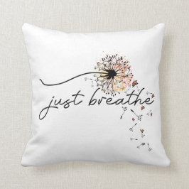 Atmen Sie einfach den Dandelion Butterfly Inspirat Kissen