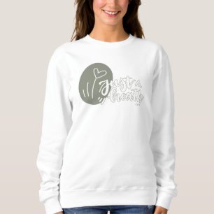 Atmen Sie einfach den inspirierenden Zitat Blumenl Sweatshirt