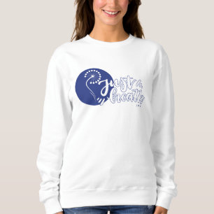 Atmen Sie einfach den inspirierenden Zitat Blumenl Sweatshirt