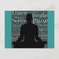 Atmen Sie einfach die Postkarte aus