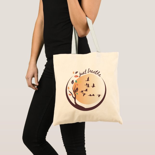 Atmen Sie einfach die Yoga Tote Tasche (Vorderseite (Produkt))