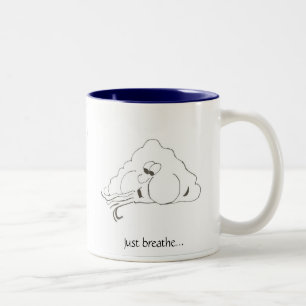 "Atmen Sie einfach" durchbrennenwind-Tasse Zweifarbige Tasse