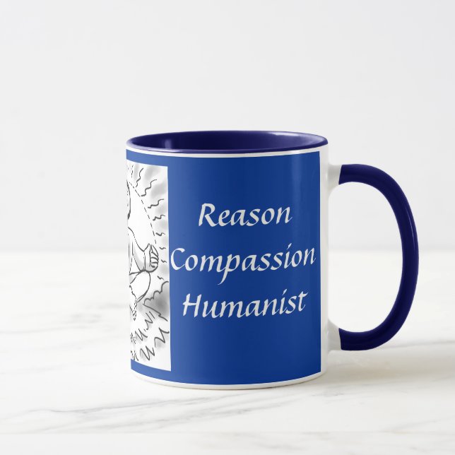 Atmen Sie einfach… Humanistkaffee-Tasse Tasse (Rechts)