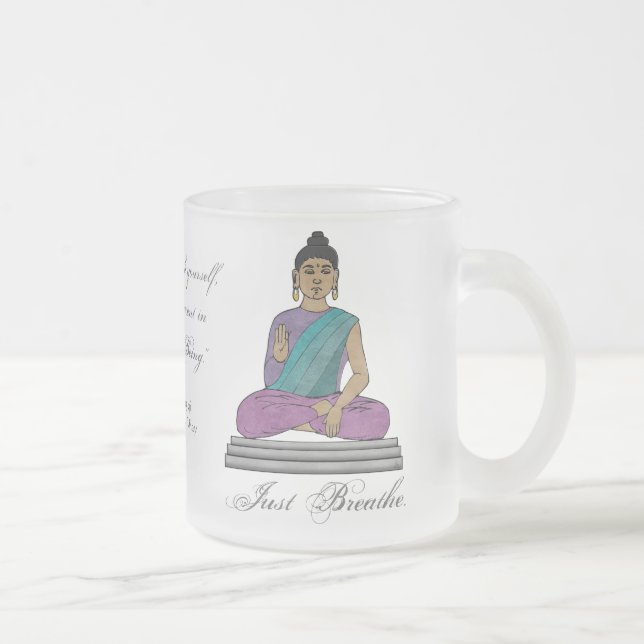 Atmen Sie einfach (Personalisierte Mattierte Glass Mattglastasse (Rechts)