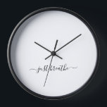 Atmen Sie einfach weißes, schwarzes Yoga Uhr<br><div class="desc">Elegant atmen Sie einfach die weiße schwarze Yoga-Uhr.</div>