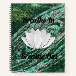 Atmen Sie in Breathe Out Lotus Blume Notebook Notizbuch