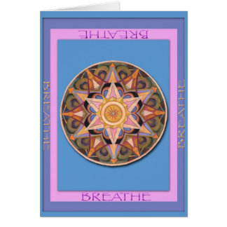 Atmen Sie in der Dankekarte