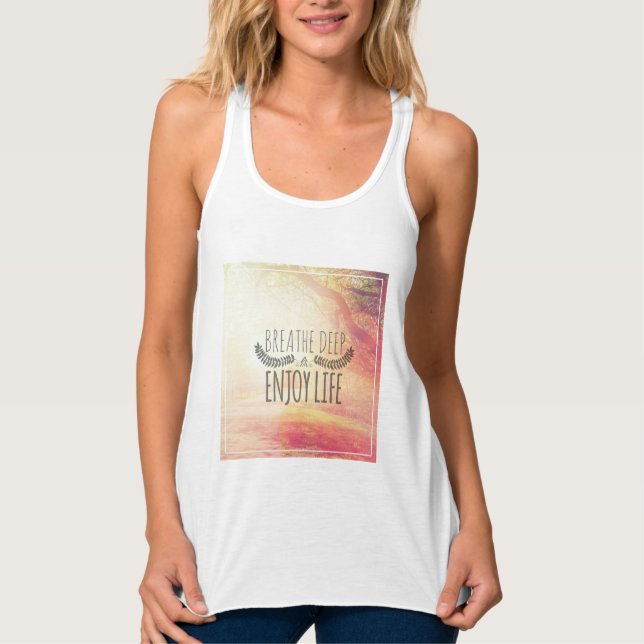 Atmen Sie tief Tank Top (Vorderseite)
