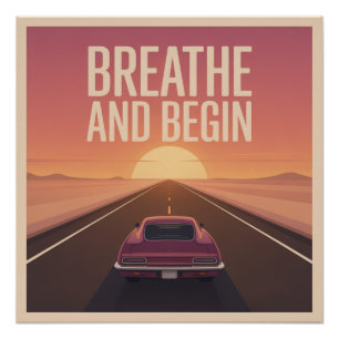 Atmen und Beginnen Poster