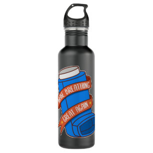 Atmen wieder großartig - Funny Asthma Inhalator Edelstahlflasche