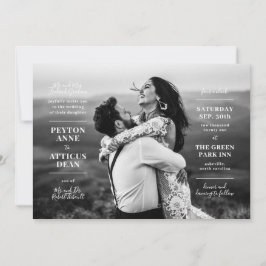 Atmosphäre Modernes Foto Hochzeitseinladung Ankündigung