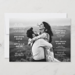 Atmosphäre Modernes Foto Hochzeitseinladung Ankündigung