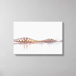 Atmosphärische Forth Bridge Kunstwerk Leinwanddruck