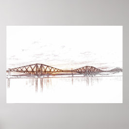 Atmosphärische Forth Bridge Kunstwerk Poster