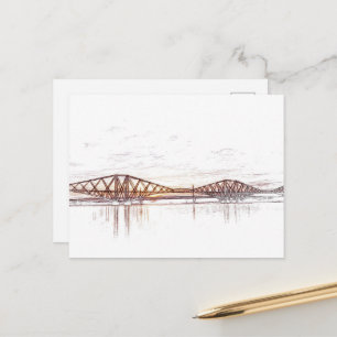 Atmosphärische Forth Bridge Kunstwerk Postkarte