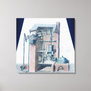 Atmosphärischer Dampf-Motor Leinwanddruck